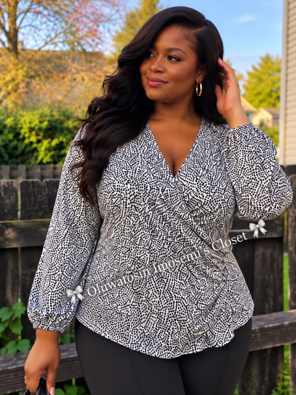 Polished Printed Wrap Top